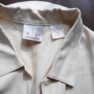 90s EP Pro Golf Butter Yellow Silk Button-Up Tank Top